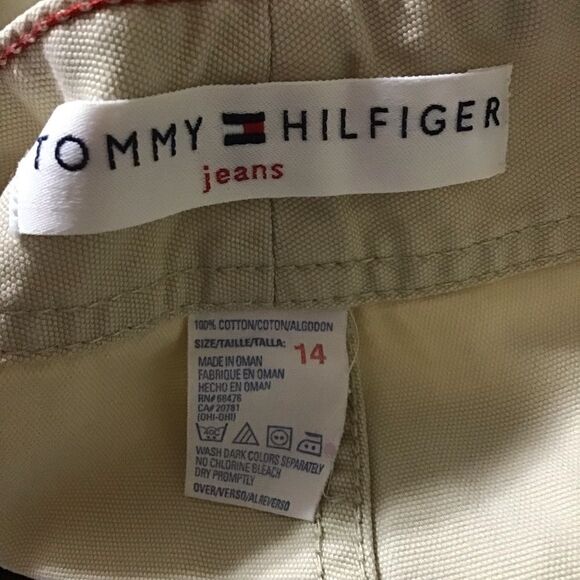 Tommy Hilfiger Jeans High Waist Khaki Shorts 14 - Picture 4 of 4